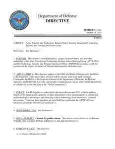 DoD Directive[removed], October 14, 2014