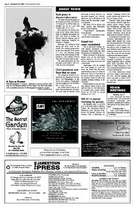 Page 4 / December 31, [removed]The Jamestown Press  ABOUT TOWN Book group to discuss Cather novel The book discussion groups at