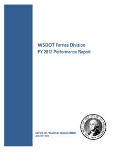 WSDOT Ferries Division FY 2012 Performance Report