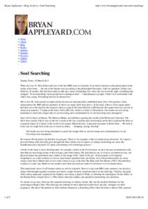 Bryan Appleyard » Blog Archive » Soul Searching