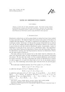 Math. Appl), 197–206 DOI: maNOTE ON DISTRIBUTIVE POSETS JAN PASEKA Abstract. In this note we study distributive posets. We discuss several notions