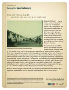 Refugee / Camp Nelson Civil War Heritage Park / Kentucky / Kentucky in the American Civil War / Jessamine County /  Kentucky