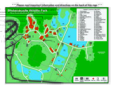 * * * Please read important information and directives on the back of this map * * *  Shubenacadie Wildlife Park Nova Scotia Department of Natural Resources 43 42