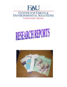 !enter for ur*an , en-iron/ental solutions reports  This collection of the Center’s Reports are produced