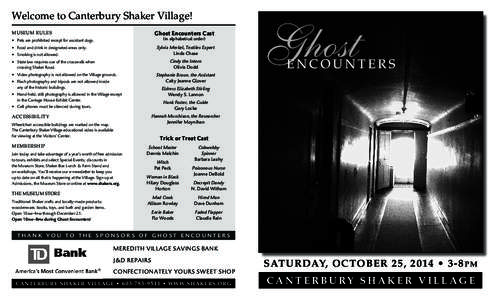 Canterbury Shaker Village / Sabbathday Lake Shaker Village / Sociology / Shakers / History of New Hampshire / New Hampshire