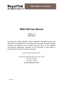 Microsoft Word - MEB-1000 User Manual V1.0_All.doc