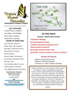 THE VINE  Spring Quarter 2014 Volume 5 Number[removed]OFFICERS