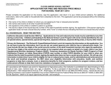 Application 2, Eligibility Materials - School Nutrition (CA Dept of Education)