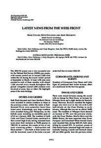 Bird Populations 8:[removed]Reprinted with permission BTO News 261:5-6 © British Trust for Ornithology[removed]LATEST NEWS FROM THE WEBS FRONT