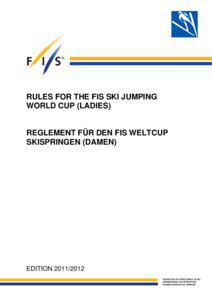 RULES FOR THE FIS SKI JUMPING WORLD CUP (LADIES)