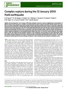 Structural geology / Fault / Megathrust earthquake / Earthquake / Enriquillo–Plantain Garden fault zone / Focal mechanism / Mount Diablo Thrust Fault / Kunlun earthquake / Geology / Geography of California / Seismology