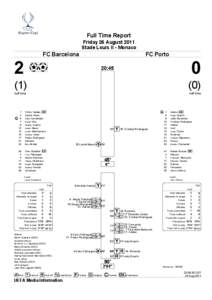 Full Time Report Friday 26 August 2011 Stade Louis II - Monaco