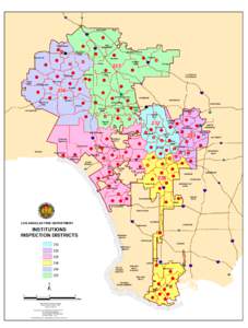 Los Angeles Fire Department Institutions Inspection Districts Map