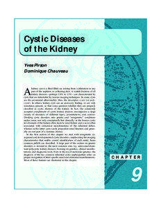 Cystic Diseases of the Kidney Yves Pirson