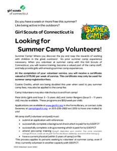 Application for employment / Personal life / Girl Scouts of the USA / Background check / Summer camp / Scouting / Human behavior / Disability Determination Services / Job interview / Employment / Recruitment / Outdoor recreation