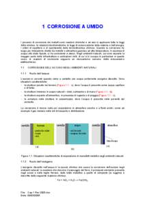 1 CORROSIONE A UMIDO I processi di corrosione dei metalli sono reazioni chimiche e ad essi si applicano tutte le leggi della chimica: le relazioni stechiometriche; le leggi di conservazione della materia e dell’energia;