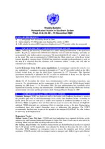 Microsoft Word - Weekly Bulletin_Humanitarian Action in Southern Sudan_Week 44 & 45, November[removed], 2008