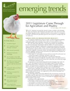 MISSISSIPPI Poultry Association emerging trends  a newsletter of the mississippi poultry association