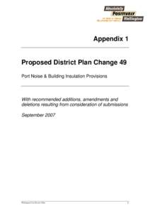 Change 49 & Variation 3: Additions to Plan Change 48 - Port Noise Provisions
