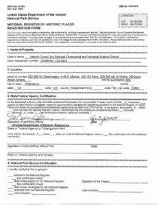 NATIONAL REGISTER FORMS TEMPLATE