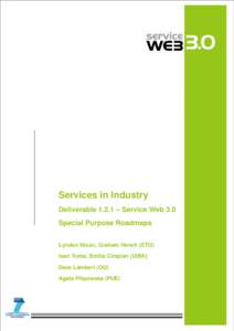 Services in Industry Deliverable 1.2.1 – Service Web 3.0 Special Purpose Roadmaps Lyndon Nixon, Graham Hench (STI2) Ioan Toma, Emilia Cimpian (UIBK) Dave Lambert (OU)