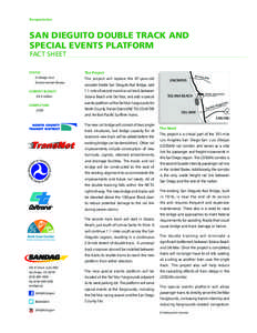 Transportation  SAN DIEGUITO DOUBLE TRACK AND SPECIAL EVENTS PLATFORM FACT SHEET