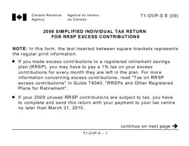 Retirement / Tax-Free Savings Account / Taxation in Canada / Registered Retirement Savings Plan / OVP