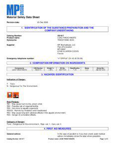 Material Safety Data Sheet Revision date: