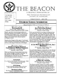 The Beacon A M ONTHLY N EWSLETTER