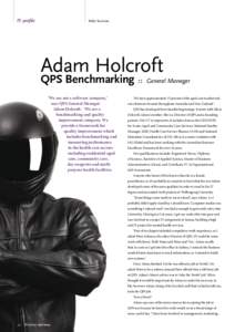 it: profile  Mike Swinson Adam Holcroft QPS Benchmarking