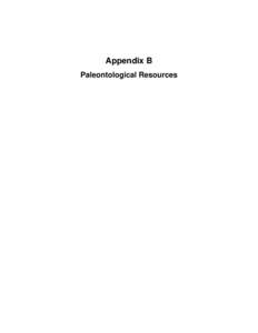 Appendix B Paleontological Resources