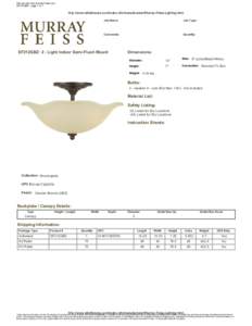 Vist our web site at www.Feiss.com SF212GBZ - page 1 of 1  http://www.elitefixtures.com/index.cfm/manufacturer/Murray-Feiss-Lighting.html Job Name:
