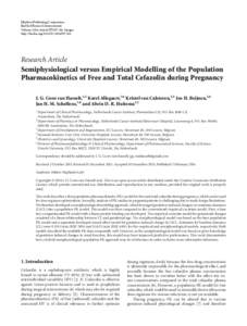 Semiphysiological versus Empirical Modelling of the Population Pharmacokinetics of Free and Total Cefazolin during Pregnancy