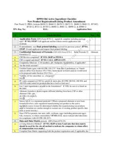 US EPA - Pesticides - BPPD Old Active Ingredient Checklist