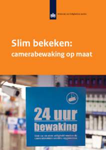 Ministerie van Veiligheid en Justitie  Slim bekeken: camerabewaking op maat  Slim bekeken: camerabewaking op maat