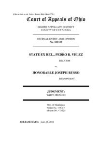 State ex rel. Velez v. Russo