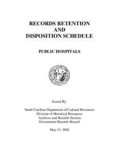 ABOUT THIS PUBLIC RECORDS SCHEDULE