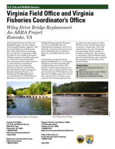U.S. Fish and Wildlife Service  Virginia Field Office and Virginia Fisheries Coordinator’s Office Wiley Drive Bridge Replacement An ARRA Project