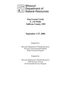 Gut flora / Sullivan County /  Missouri / Water quality / Environment / Biology / Earth / Enterobacteria / Escherichia coli / Gram-negative bacteria