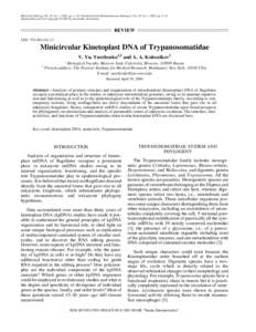 Molecular Biology, Vol. 35, No. 1, 2001, pp. 1–10. Translated from Molekulyarnaya Biologiya, Vol. 35, No. 1, 2001, pp. 3–13. Original Russian Text Copyright © 2001 by Yurchenko, Kolesnikov. REVIEW UDC