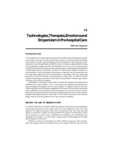 18  Technologies,Therapies,Emotionsand EmpericisminPre-hospitalCare Mathew Varghese