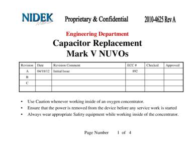 Microsoft PowerPoint[removed]Rev A,  Instructions for Capacitor Replacement NUVO or Lite.ppt