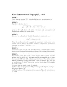 First International Olympiad, [removed]Prove that the fraction 21n+4 14n+3