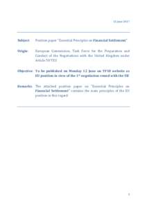12 JuneSubject: Position paper 