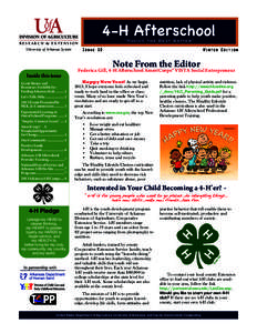 4-H Afterschool Newsletter