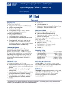 Topeka Regional Office Kansas Millet Fact Sheet