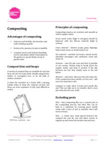 Composting	
   	
   Principles	
  of	
  composting	
    Composting	
  