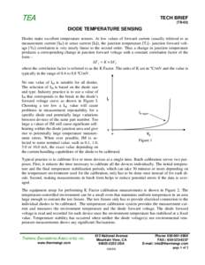 TEA  TECH BRIEF (TB-02)  DIODE TEMPERATURE SENSING