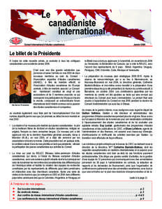 Le canadianiste international Conseil international d’études canadiennes  Janvier 2005