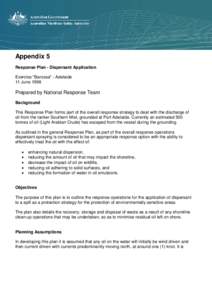Appendix 5 Response Plan - Dispersant Application Exercise 